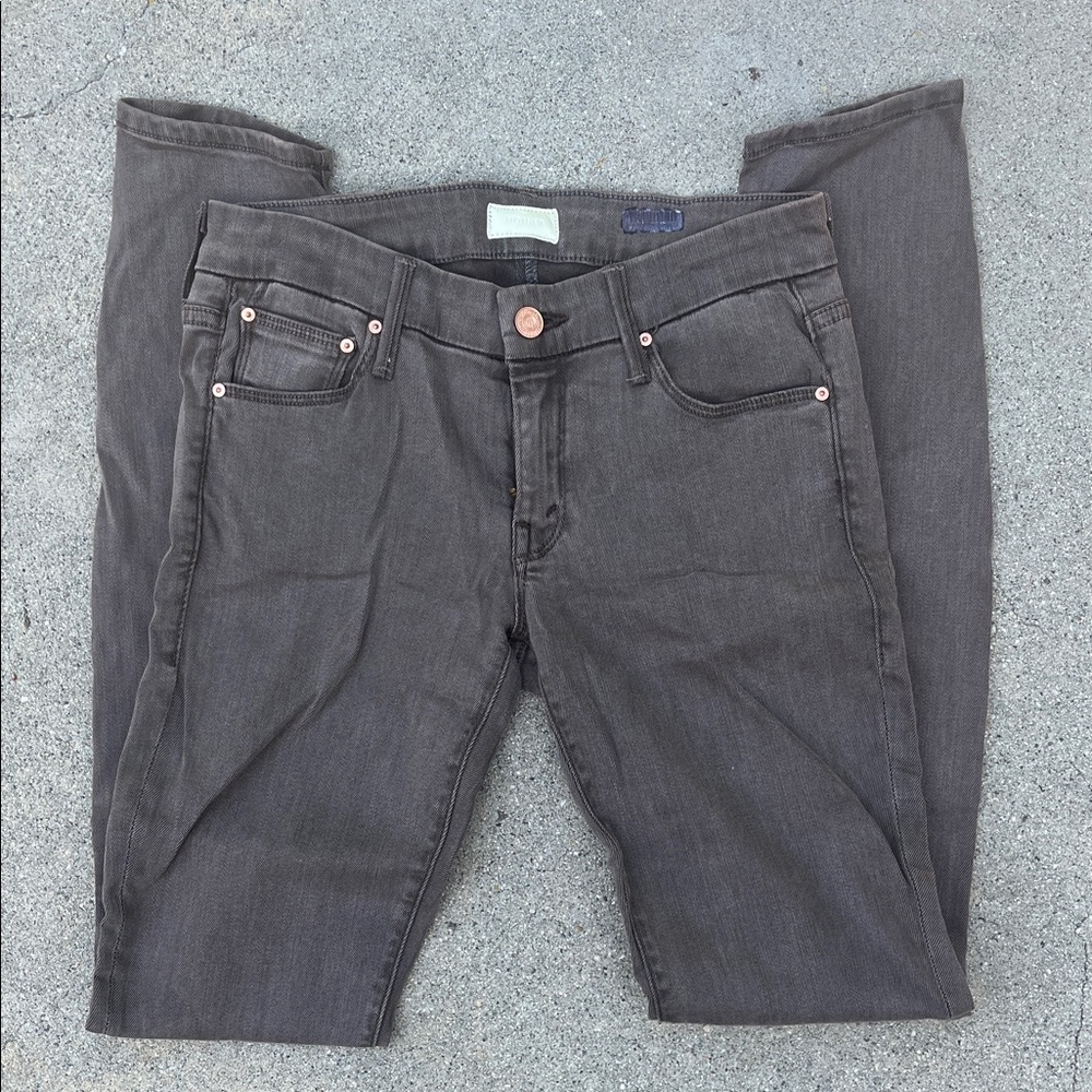 Mother Denim Women’s Dark Gray Slim Jeans